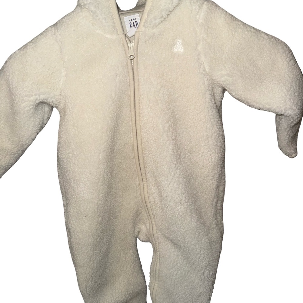 Baby Gap Full Zip Deep Fleece Hoodie with Bear Ears 6-12M